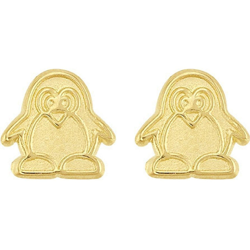 Broquel Pingüino En Oro De 10 K + Obsequio + Envío