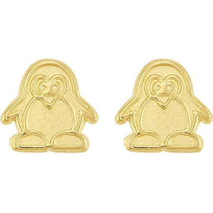 Broquel Pingüino En Oro De 10 K + Obsequio + Envío