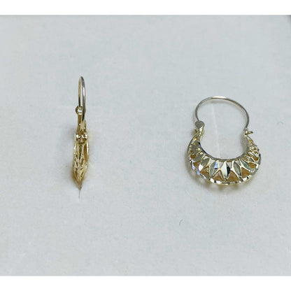 Arracadas Canasta 2 X 1.5 Cm  Oro 10 K + Obsequio + Envio