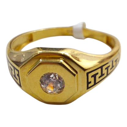 Anillo Estilo Versace Joyería M De León Oro 14k + Regalo