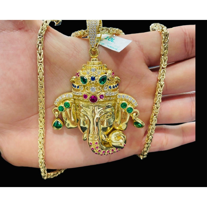 Increible Dije De Elefante De La Suerte Macizo En Oro De 10k