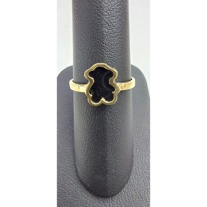 Anillo Tous Negro Joyería M De León Oro 14k + Regalo