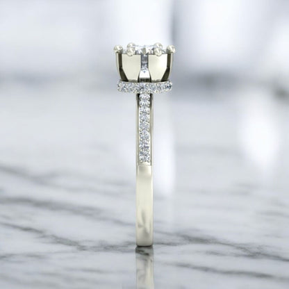 Anillo Solitario Corona Reyna Oro 18 Kilates