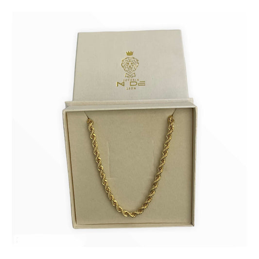 Cadena Torsal 50 Cm X 5 Cm Oro 10k + Obsequio