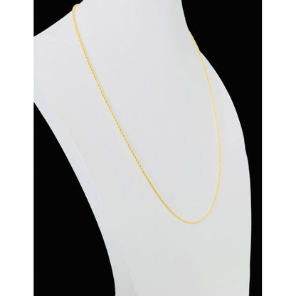 Cadena Estilo Torsal De 1  Mm Con 50cm Oro De 14 Kilates