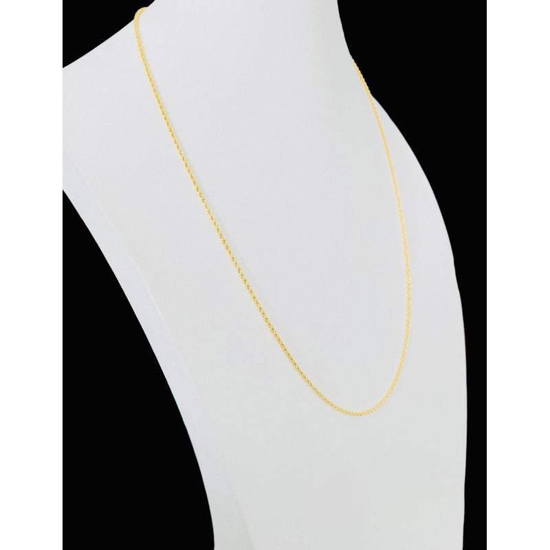 Cadena Estilo Torsal 45cm X 1 Mm Oro 10 Kilates + Obsequio