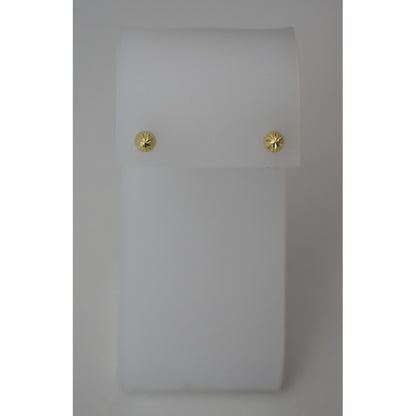 Broqueles Hongo Recto Para Bebé 4 Mm Oro De 10 K + Obsequio