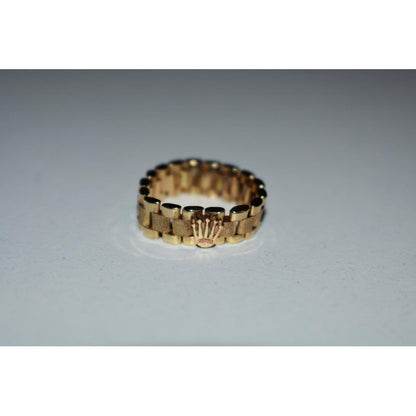Anillo Tejido Rolex Para Dama Oro 14 K Envio Incluido