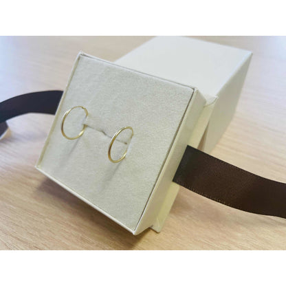 Arracadas Tubulares Lisas 1.7 Cm Oro 10 K + Obsequio