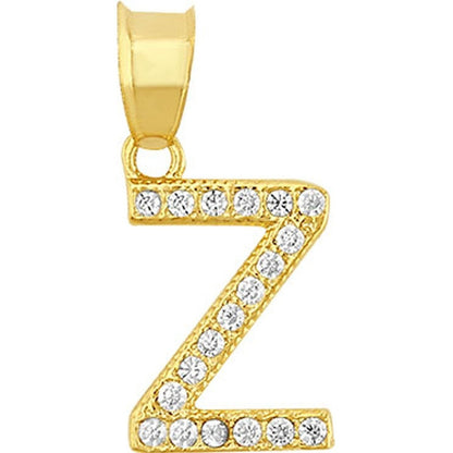 Kit Cadena Singapur Con Letra Z Con Zirconias Oro 10k+regalo