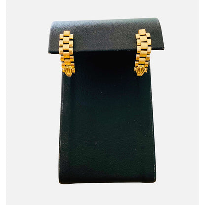 Aretes Con Eslabones En Oro De 14 Kilates+ Obsequio