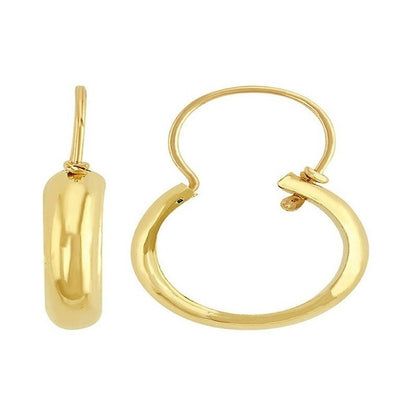 Arracada Mini Angosta Pulida #0 En Oro De 10 K + Obsequio