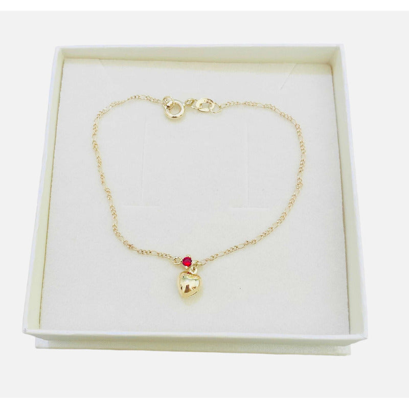 Pulsera Mini Corazón Inflado 18 Cm + Obsequio + Envio