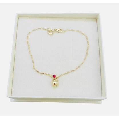 Pulsera Mini Corazón Inflado 18 Cm + Obsequio + Envio