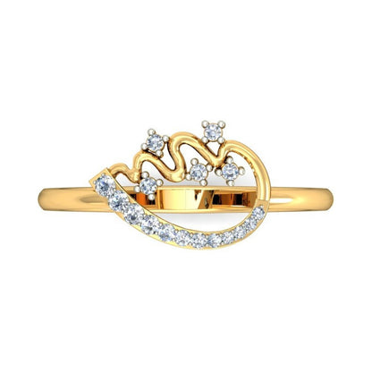 Anillo Corona Brillante Joyería M De León Oro 10k + Regalo