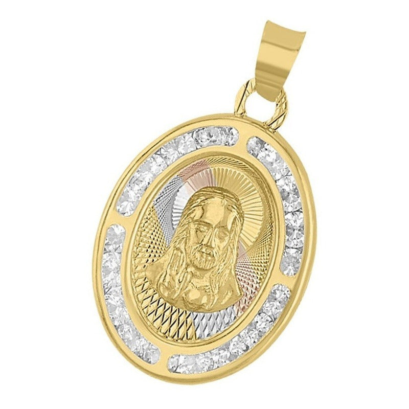 Kit Cadena Con Oval Sagrado Corazon Oro 14 K + Obsequio