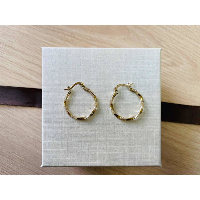 Arracadas Caramelo 2.4 Cm Oro 10 K + Obsequio