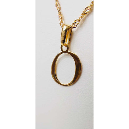 Dije Inicial Letra O Oro 14 K + Obsequio + Envio