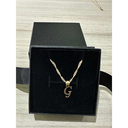 Dije Inicial G Lisa En Oro De 10 K + Obsequio + Envío