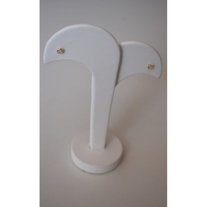 Broqueles Flor Circonia  Para Bebé 4 Mm Oro De 10 K + Obsequ