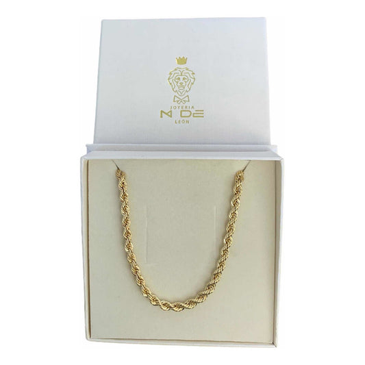 Cadena Torsal 60cm X 4mm Oro 14k + Obsequio