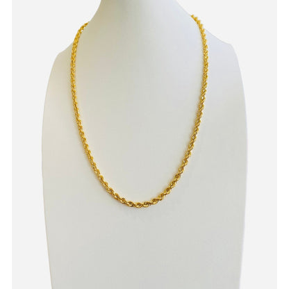 Cadena Estilo Torsal De 60cm X 5mm En Oro De 14k + Obsequio