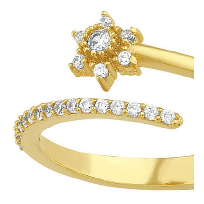 Anillo Estrella 2 Brazos En Oro De 10 K + Obsequio + Envio