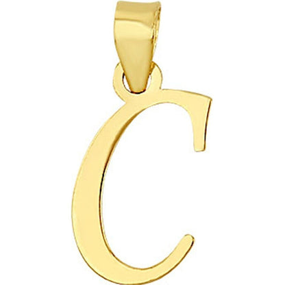 Dije Inicial C Lisa En Oro De 10 K + Obsequio + Envío