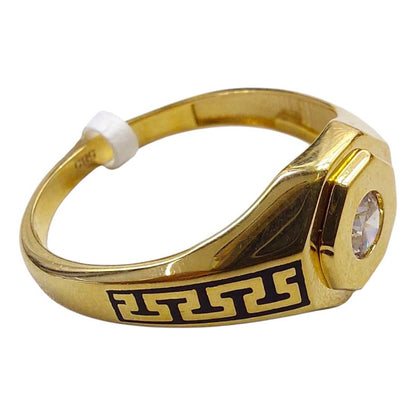 Anillo Estilo Versace Joyería M De León Oro 14k + Regalo