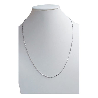 Cadena Pelo Angel Oro Blanco 14 K. + Obsequio