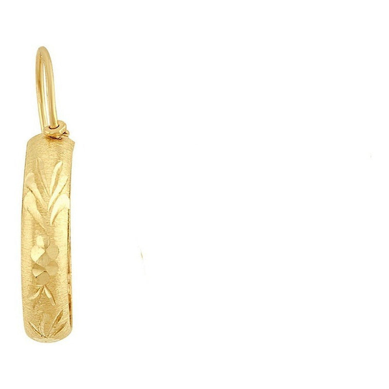 Arracada Grabada Estrellas #4 En Oro De 10 K + Obsequio