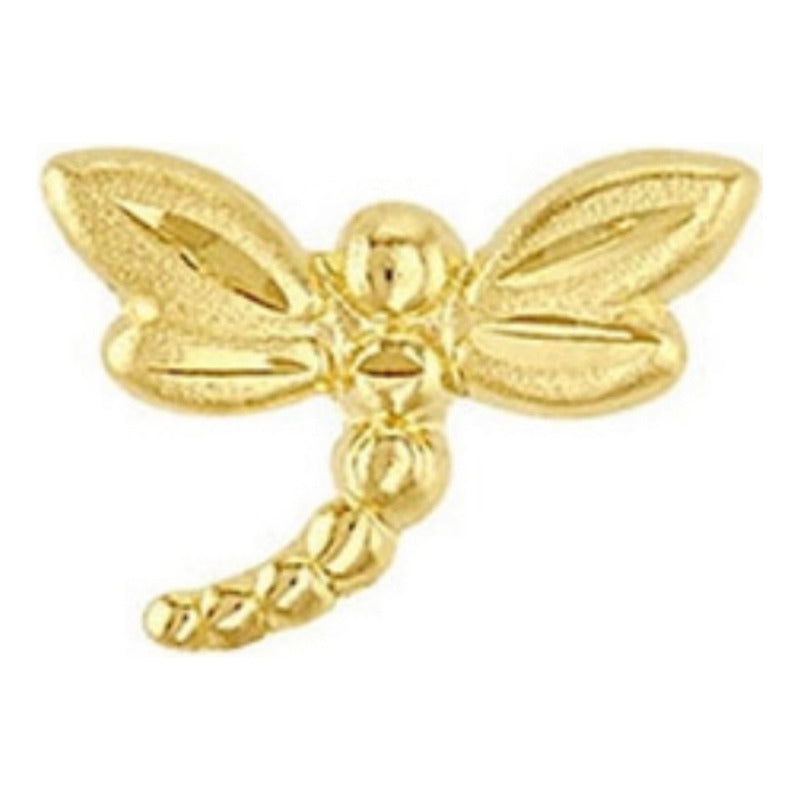 Broquel Libelula En Oro De 10 K + Obsequio + Envío
