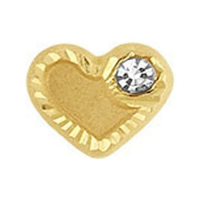 Broquel Corazón Contorno En Oro De 10 K + Obsequio + Envío