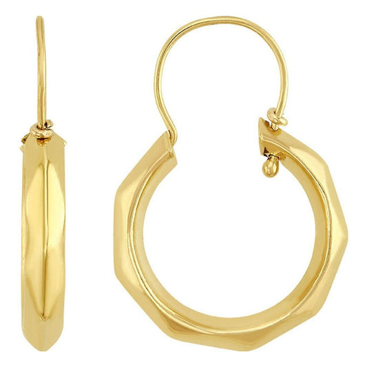 Arracada Facetada #1 En Oro De 10 K + Obsequio