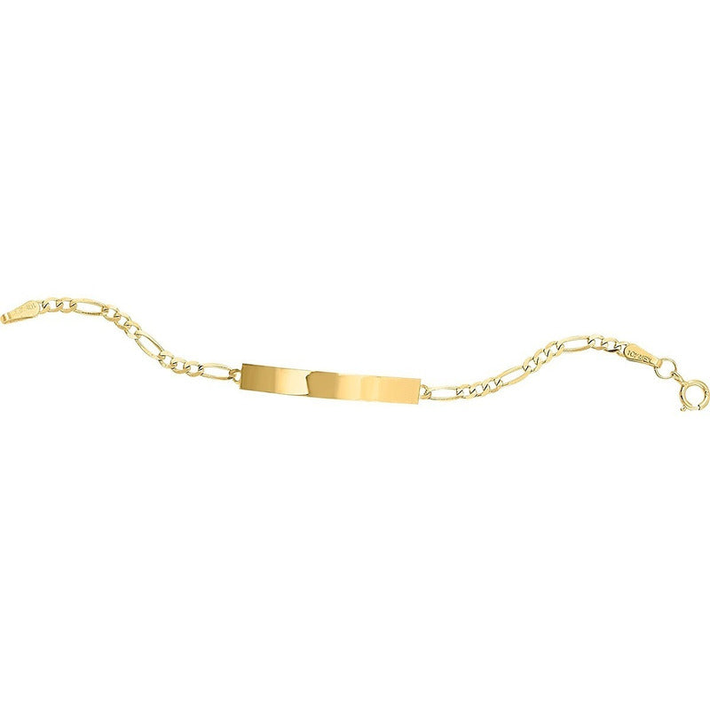 Esclava Infantil Tejido 3 X 1 Oro 10 K + Obsequio 12 Cm