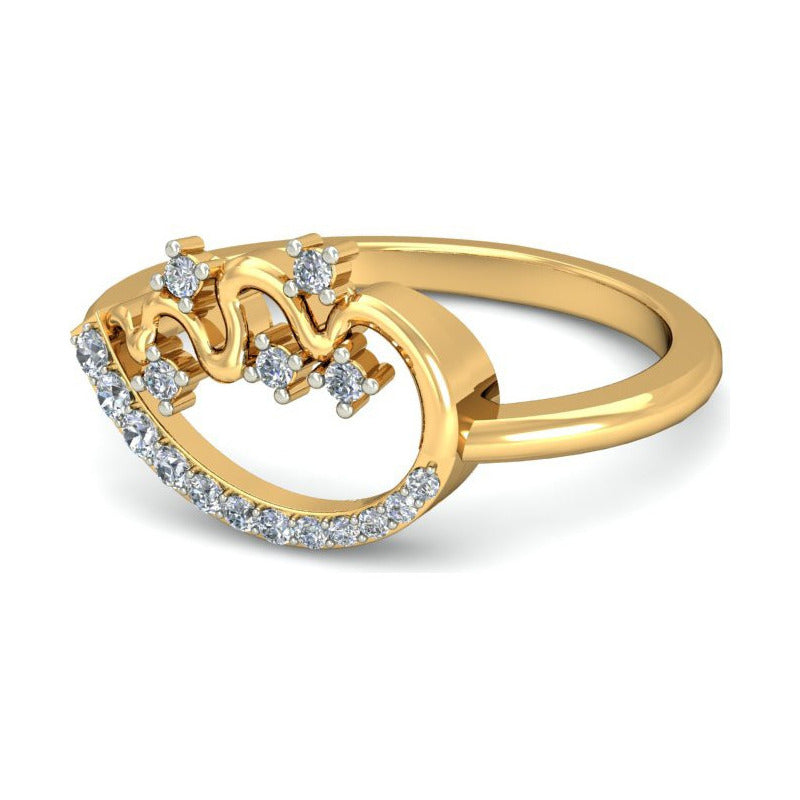 Anillo Corona Brillante Joyería M De León Oro 10k + Regalo