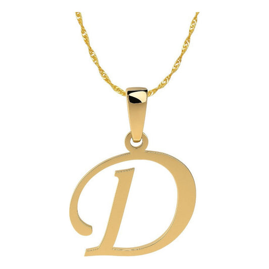 Gargantilla De Inicial Letra D Oro 14k + Obsequio