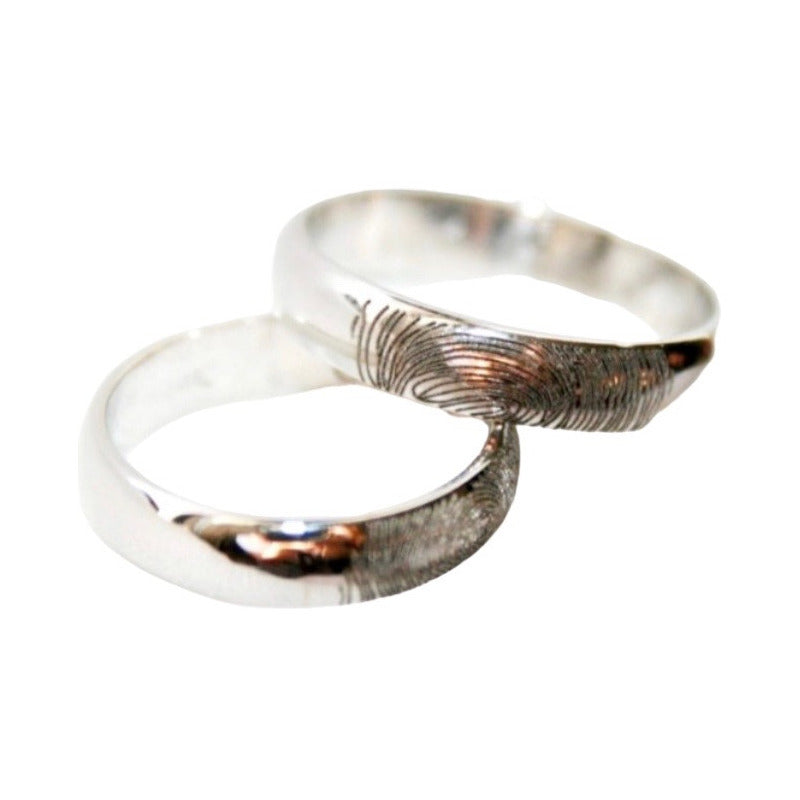 Argollas Matrimoniales Con Huella Digital En Plata 925