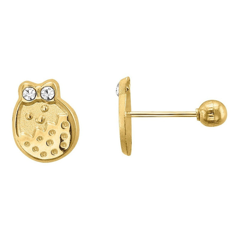 Broqueles De Bebe Pollito Oro De 10 K + Obsequio