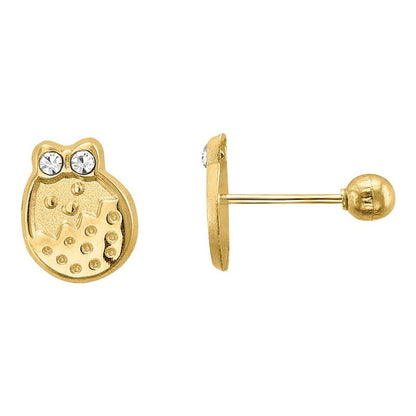 Broqueles De Bebe Pollito Oro De 10 K + Obsequio