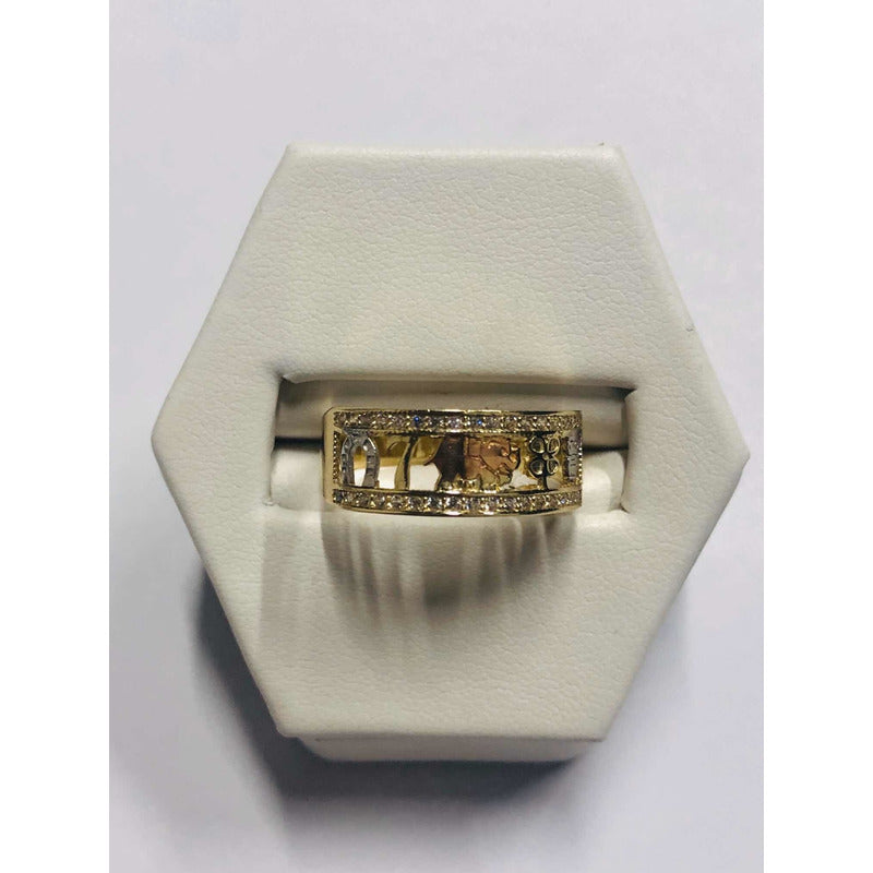Anillo De La Suerte Oro 10 K + Obsequio + Envio