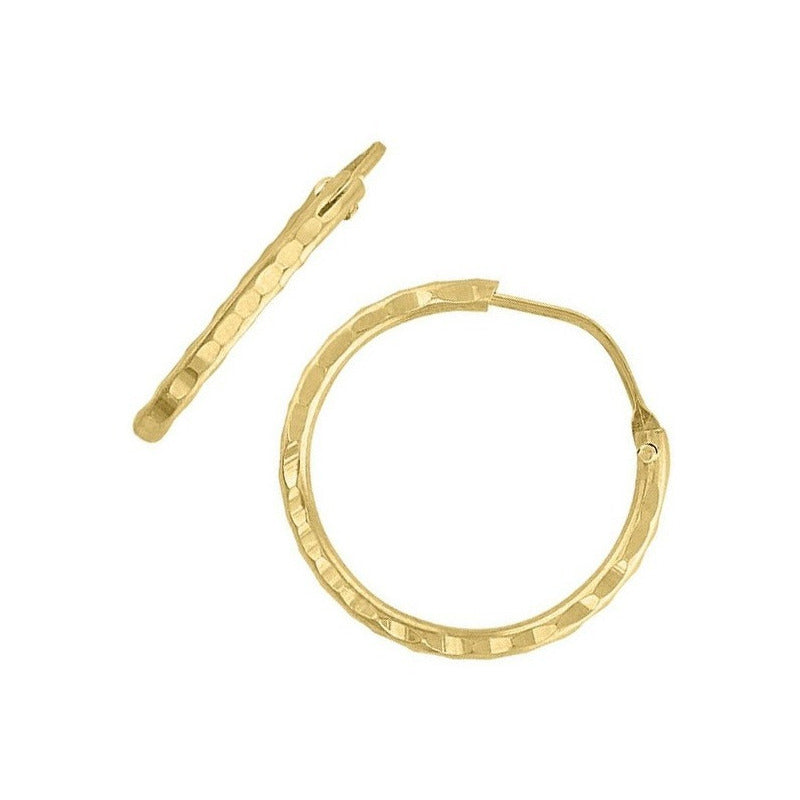 Arracada Cañoncillo A Mano #2 En Oro 14 K + Obsequio + Envio