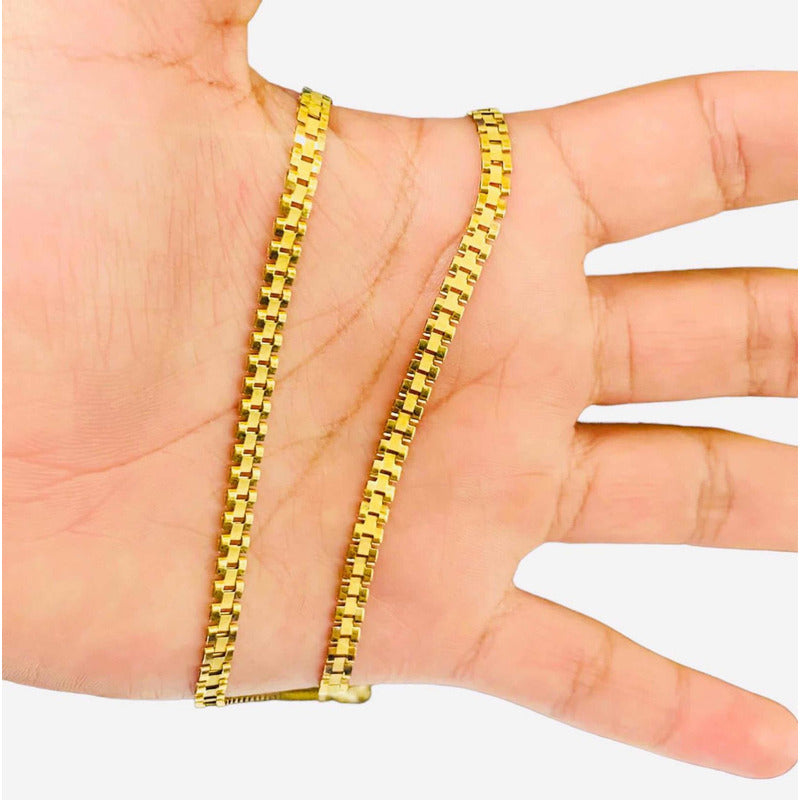 Pulsera Joyeria M De Leon Baby Rolex De Oro Amarillo Oro Color Dorado Tamaño Mediano Para Adultos 45cm De Largo / 45cm De Diámetro