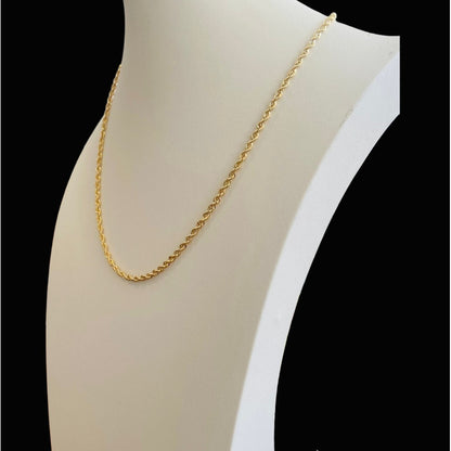 Cadena Torsal 55 Cm X 3 Mm Oro 14 K + Obsequio