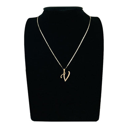 Dije Inicial Letra V Con Circonias Oro 14 K + Obsequio