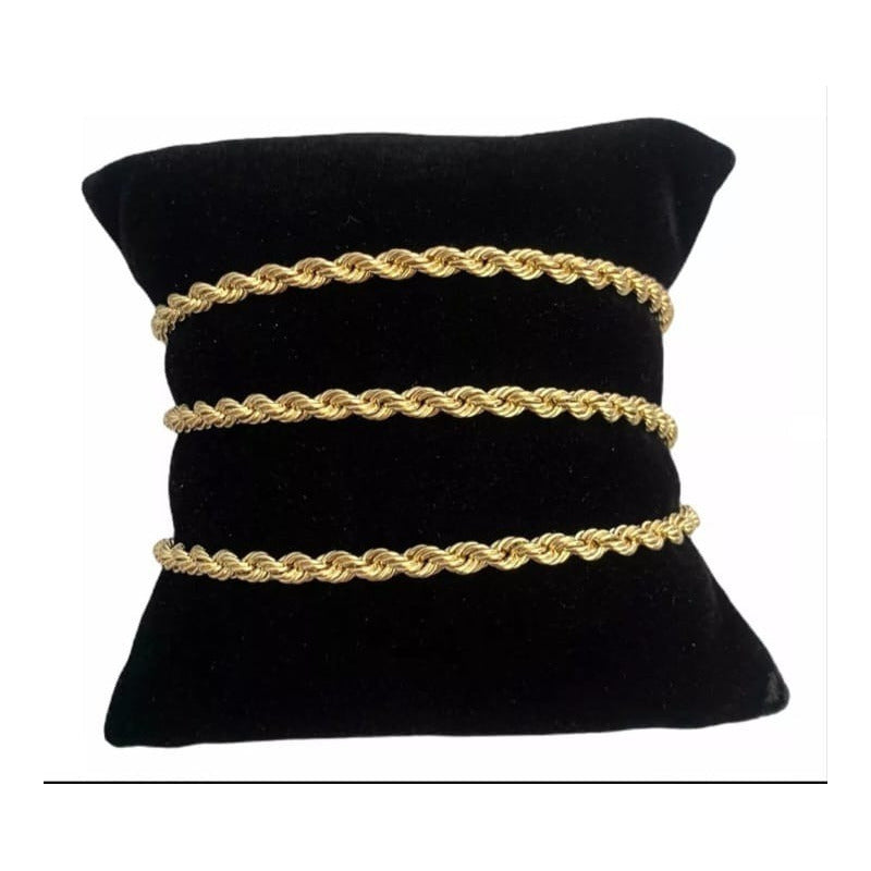 Set Torzal Cadena 65 Cm + Pulsera 21 Cm X 6 Mm Oro 14 K.