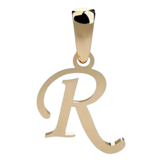 Dije Inicial Letra R Oro 14 K + Obsequio + Envio