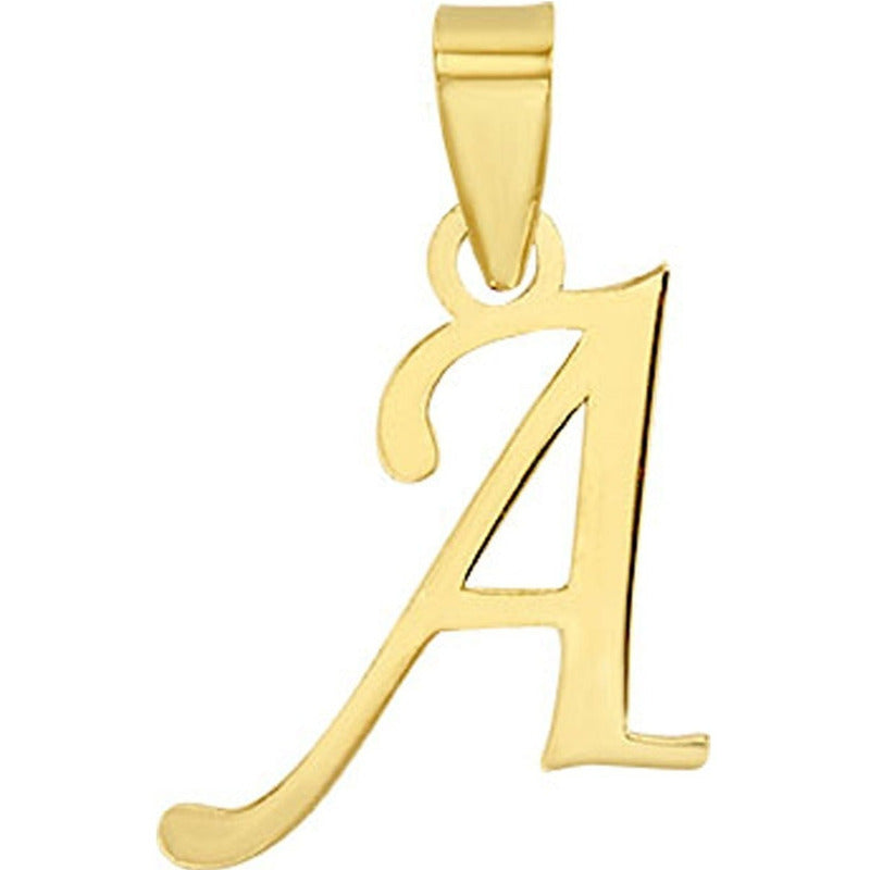 Dije Inicial A Lisa En Oro De 10 K + + Color Dorado