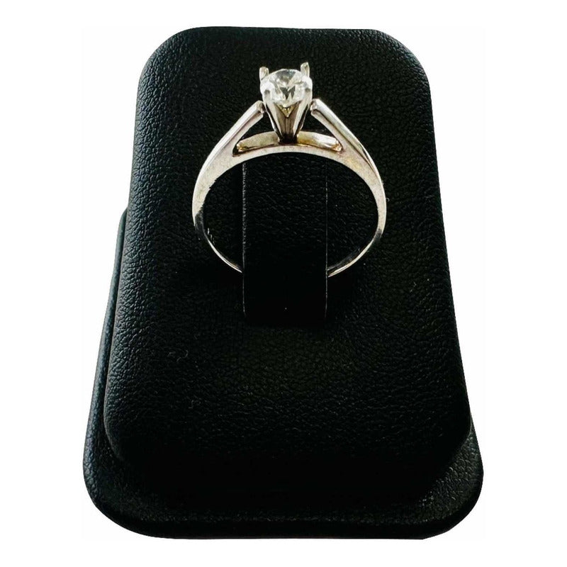 Anillo Compromiso Circonia 5 Mm Oro 14 K + Obsequio