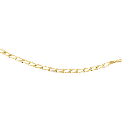 Esclava Caballero Eslabon De 21 Cm Oro 10 K + Obsequio